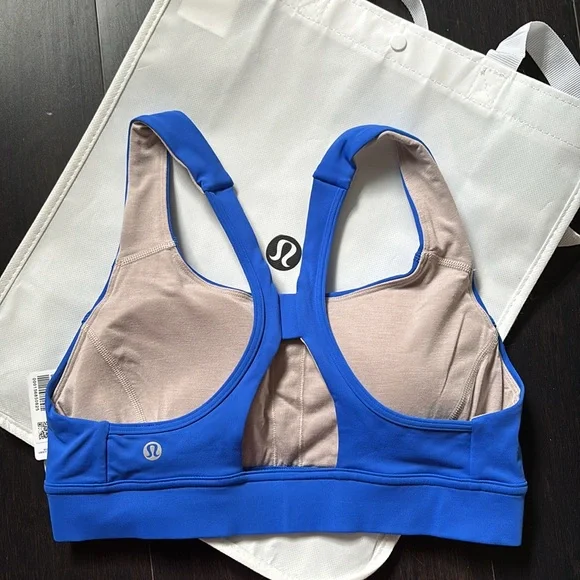 LULULEMON POWER THROUGH BRA IN BLAZER BLUE TONE SZ 8 NWT